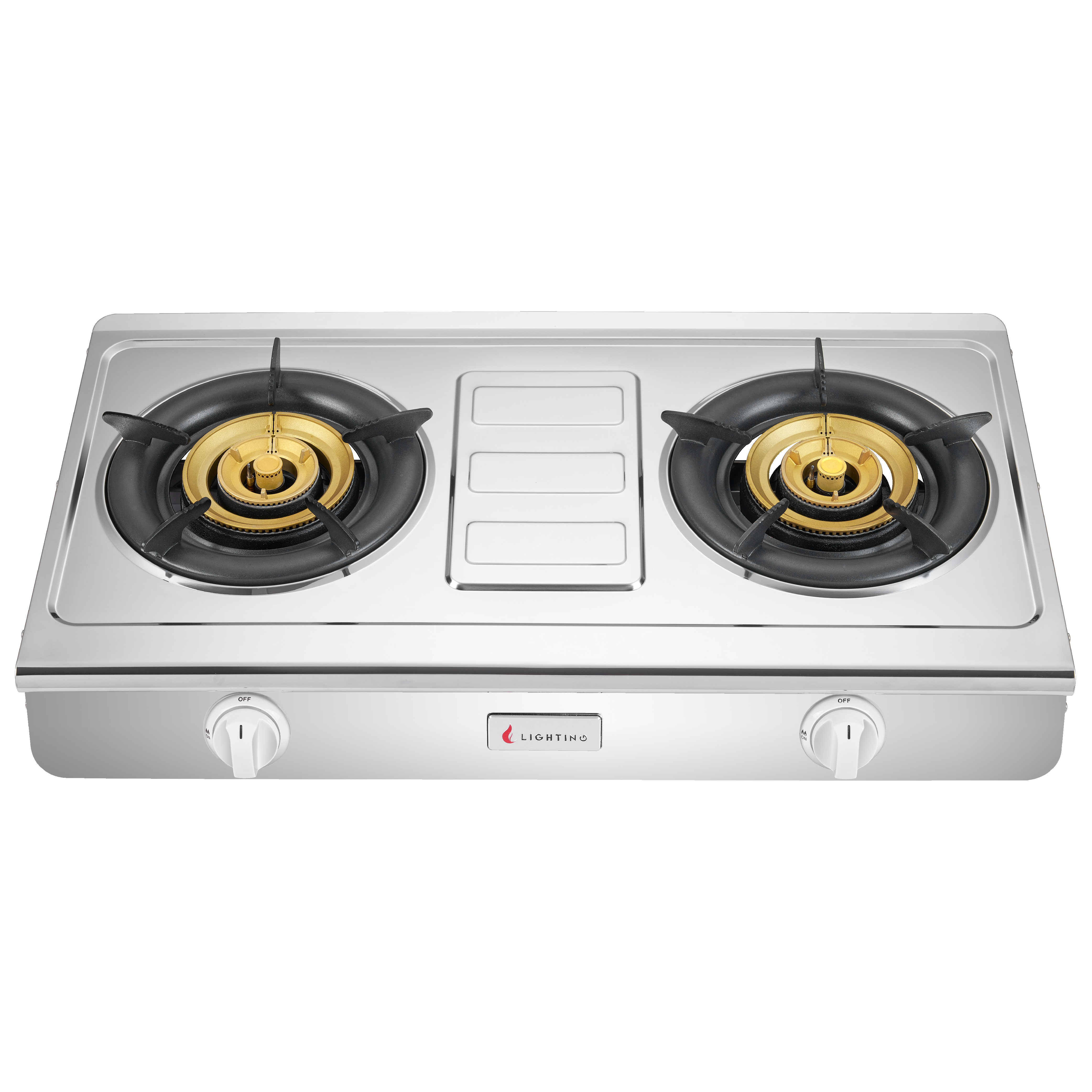 LIGHTING LGC201CNS-L Table top double burner gas hob (LP Gas)